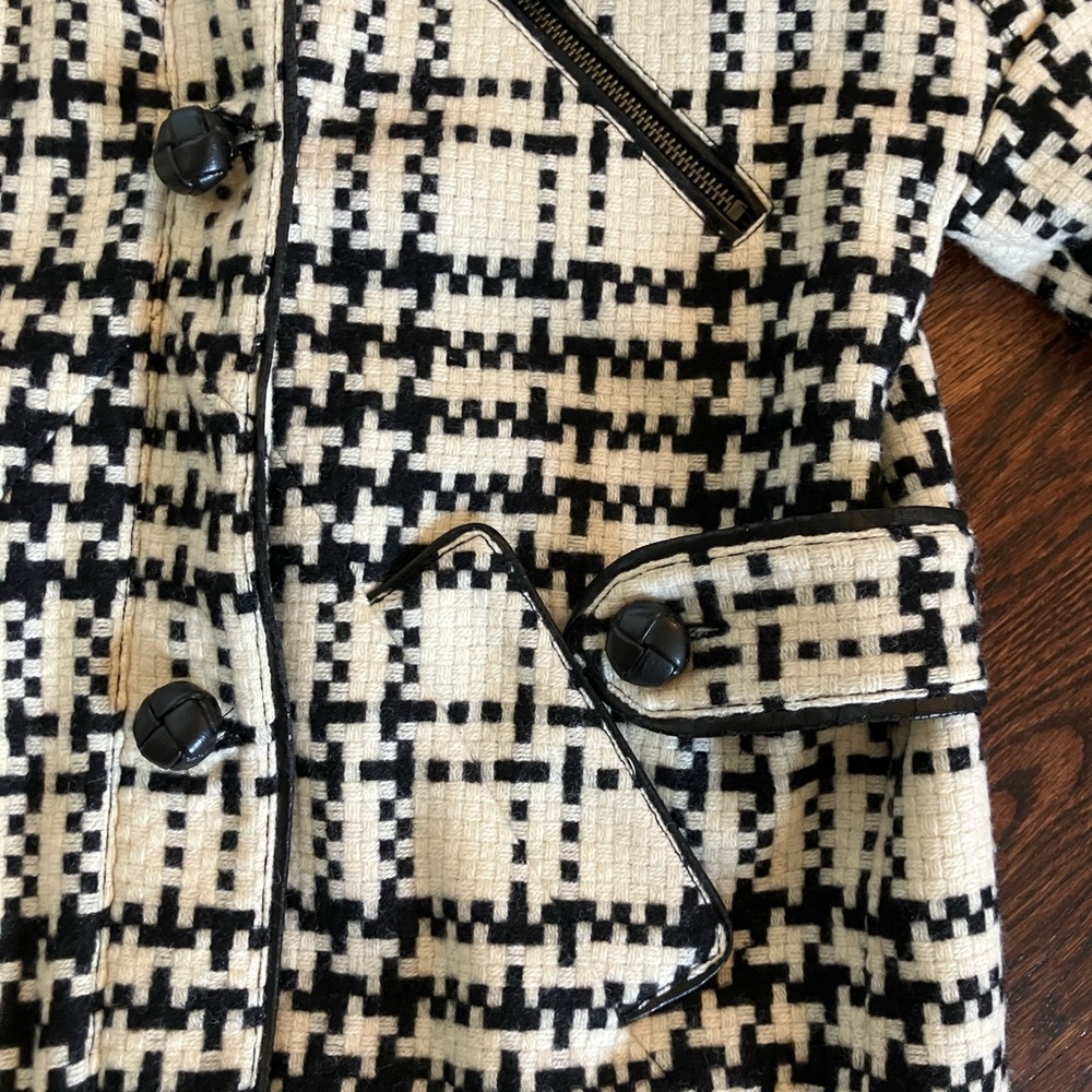 L.A.M.B. Gwen Steffani Rare Houndstooth Bomber Hooded Jacket Small 4 - Picture 7 of 11